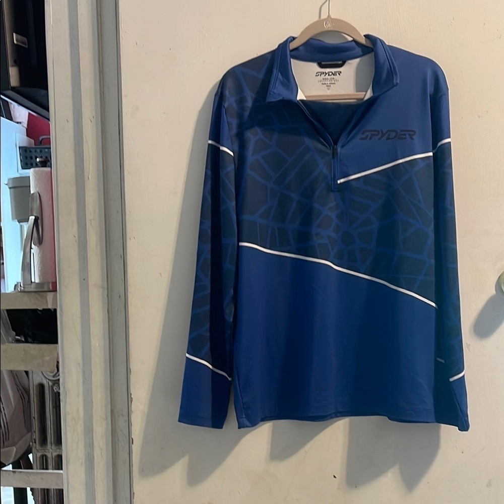 Spyder‎ Blue Geometric Long Sleeve Top